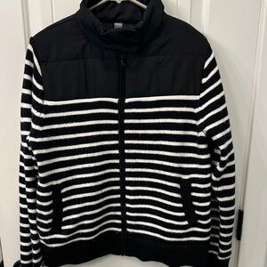 Lou & Grey Black and White Striped Jacket L